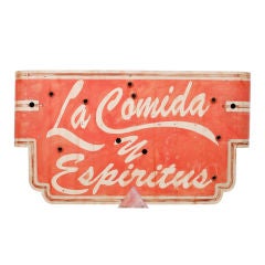 Used Food and Spirits Double Sided Restaurant Sign