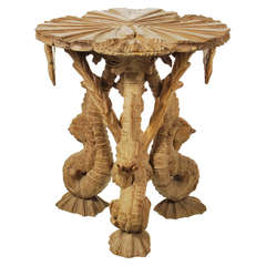 *** 1stdibs Saturday Sale *** Venetian Carved Wood Grotto Table