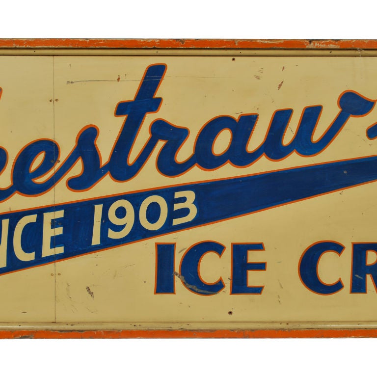 Rakestraw's Ice Cream Sign, Since 1903 at 1stDibs
