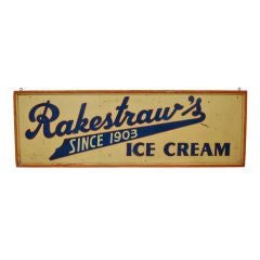Rakestraw's Ice Cream Sign, Since 1903