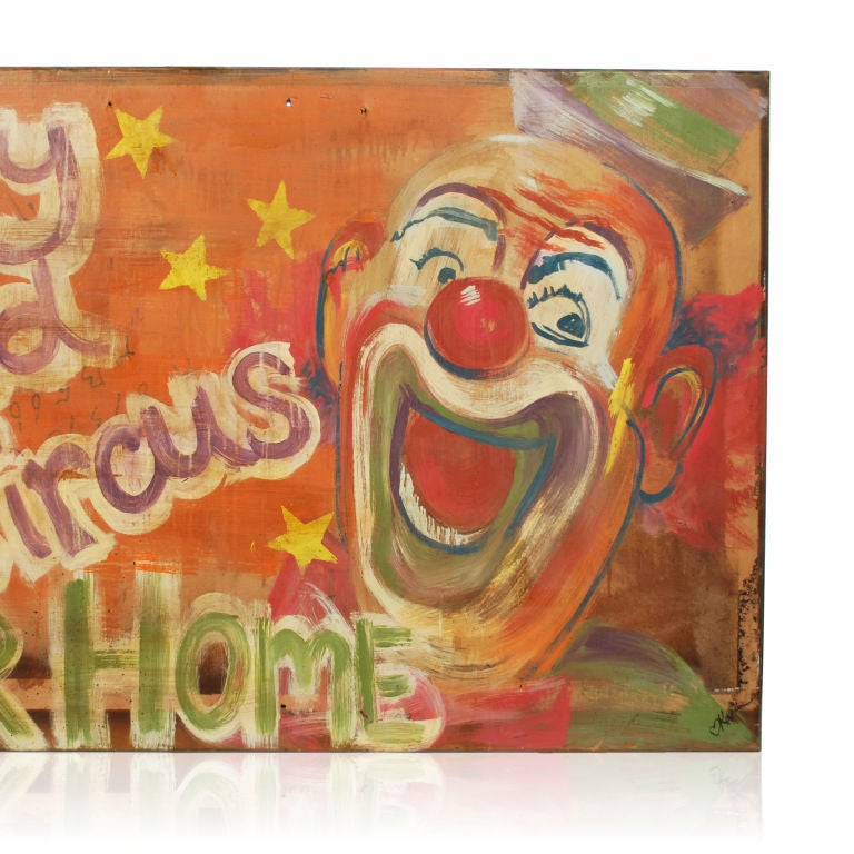 Walmsley and Wood Vintage Circus Sign, Large In Good Condition In Dallas, TX