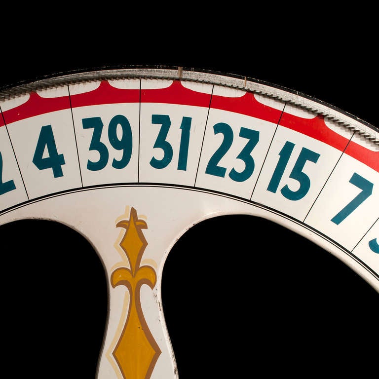 Mid-20th Century Wheel Of Chance, 60″ Carnival Game Wheel (6601)