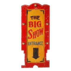Vintage The Big Show Lighted Carnival Sign