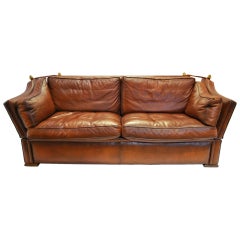 Vintage Classic Leather Knole Sofa