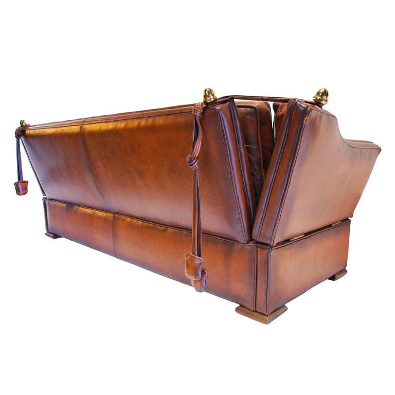 Classic Leather Knole Sofa at 1stDibs
