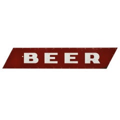 Retro 1950's Beer And Liquor Porcelain Signs, 89" Long