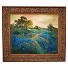 Bluebonnets at Sunset, Original Painting