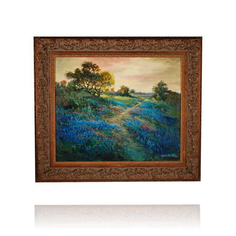 Bluebonnets at Sunset, Original Painting