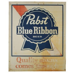 Used Large Pabst Blue Ribbon Beer Sign