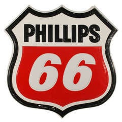 Vintage Large Phillips 66 Lighted Sign
