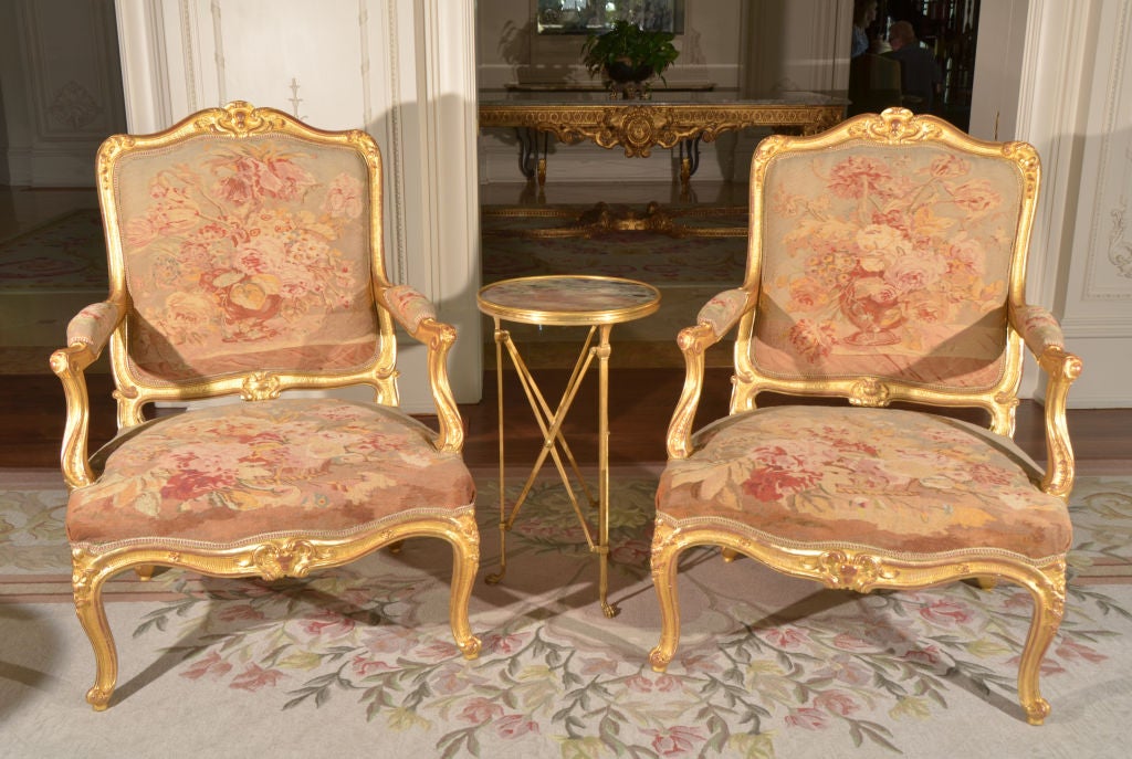 Bronze Neoclassical Gueridon Table with Marble Top