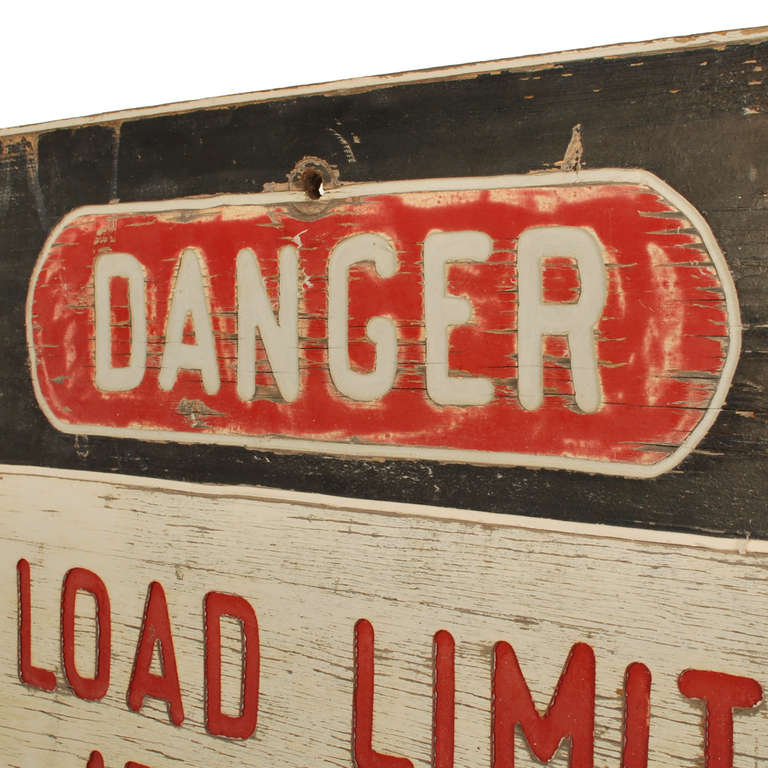 Danger Load Limit 15 Tons Sign 1