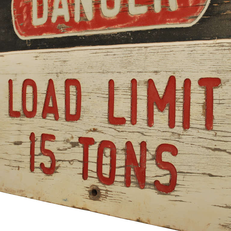 Danger Load Limit 15 Tons Sign 2