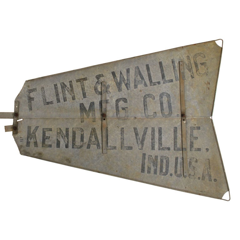 Antique Windmill Tail with Advertising. The tail size is 54