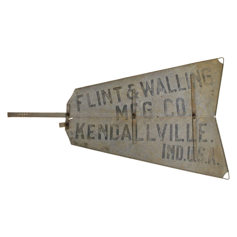 American Antique Windmill Tail with Advertising
