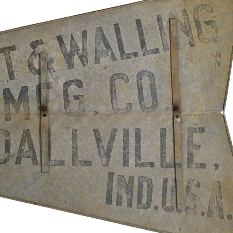 20th Century Antique Windmill Tail with Advertising