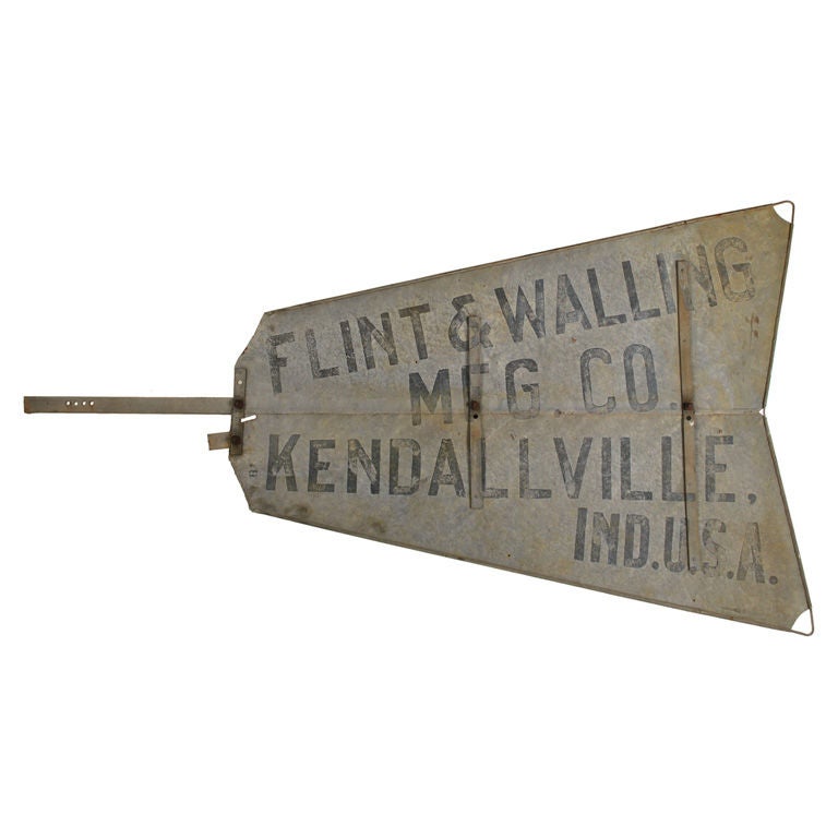 Antique Windmill Tail with Advertising