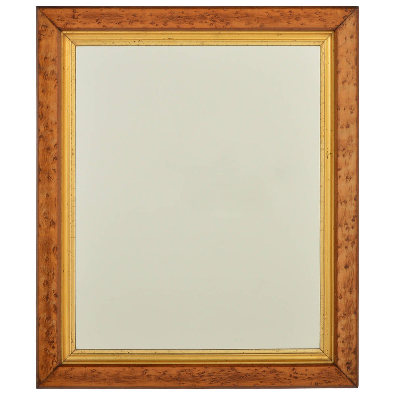 Antique Birds Eye Maple Frame Mirror at 1stdibs