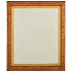 Antique Birds Eye Maple Frame Mirror