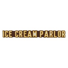 Retro Large Ice Cream Parlor Sign, Over 8' Long