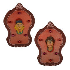 Pair of Lighted Herschell-Spillman Carousel Shields