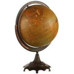 Vintage 12" World Globe by Weber Costello, 1930's