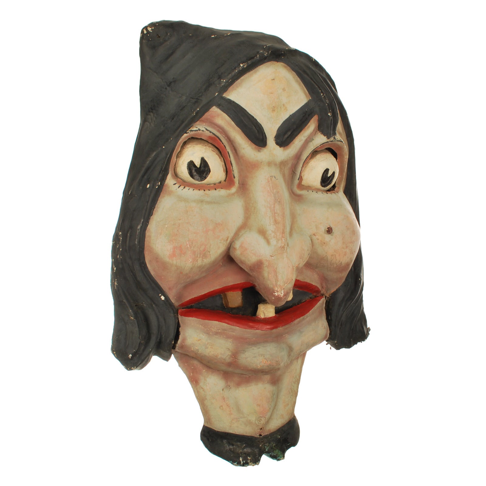 Mechanical Papier-Mâché Witches Head from Carnival Haunted House