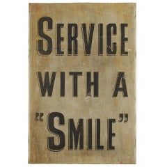 Service with a Smile, Vintage Gas Station Sign