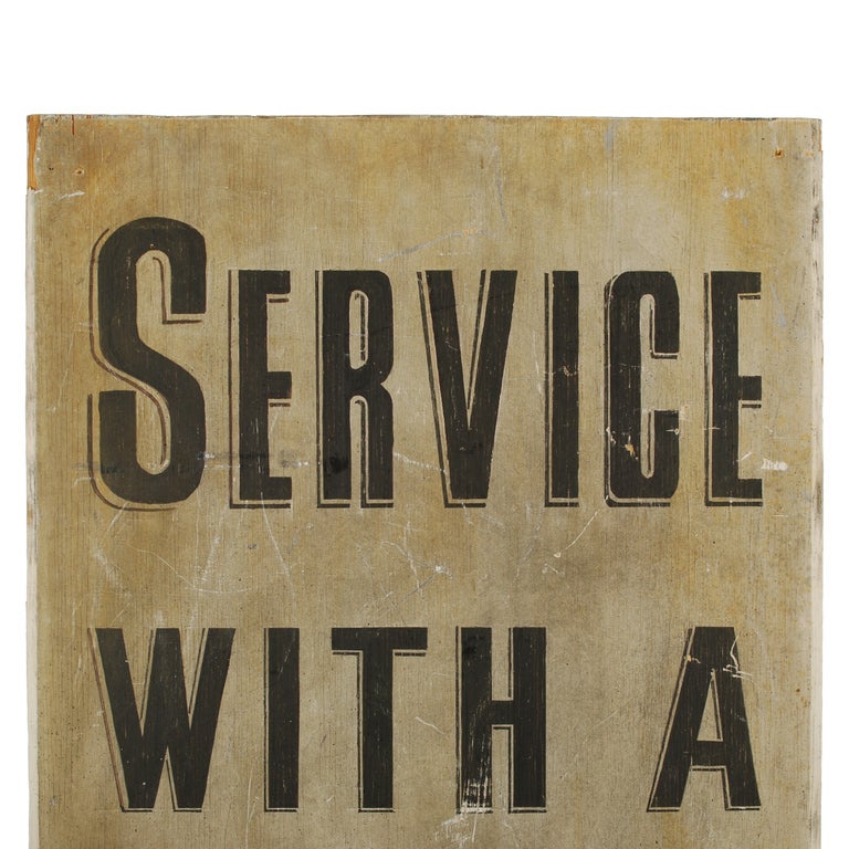 20th Century Service with a Smile, Vintage Gas Station Sign