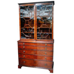 19th c. English George III Mahogany Secretary