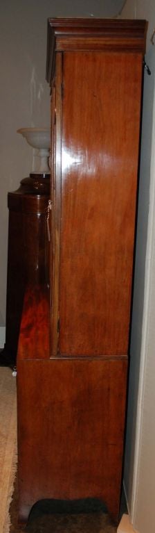 18th c. English Mahogany George III Display Cabinet with 2 Glass & 2 Solid Doors 1