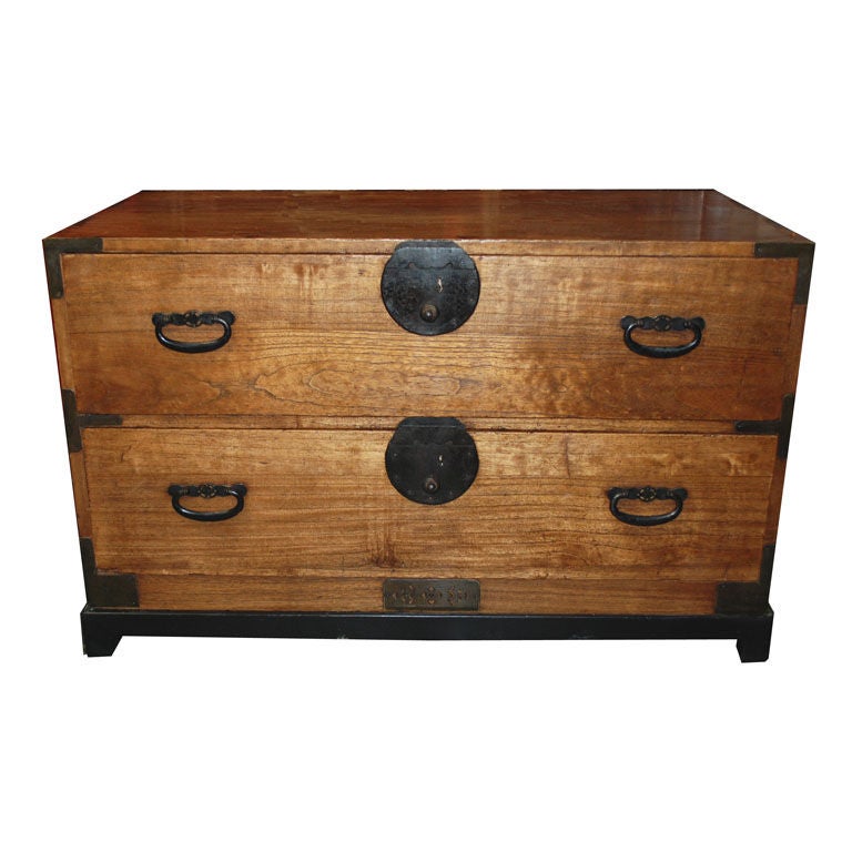 Japanese Tansu Chest on Stand, Early 20th century