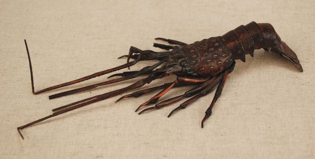 20th Century Japanese Copper Cray Fish, Early 20th century