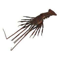 Antique Japanese Copper Cray Fish, Early 20th century