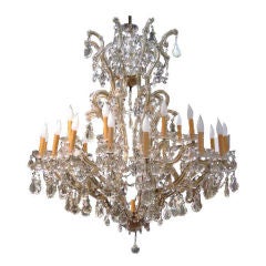 Fine Large Crystal Chandelier, circa 1950