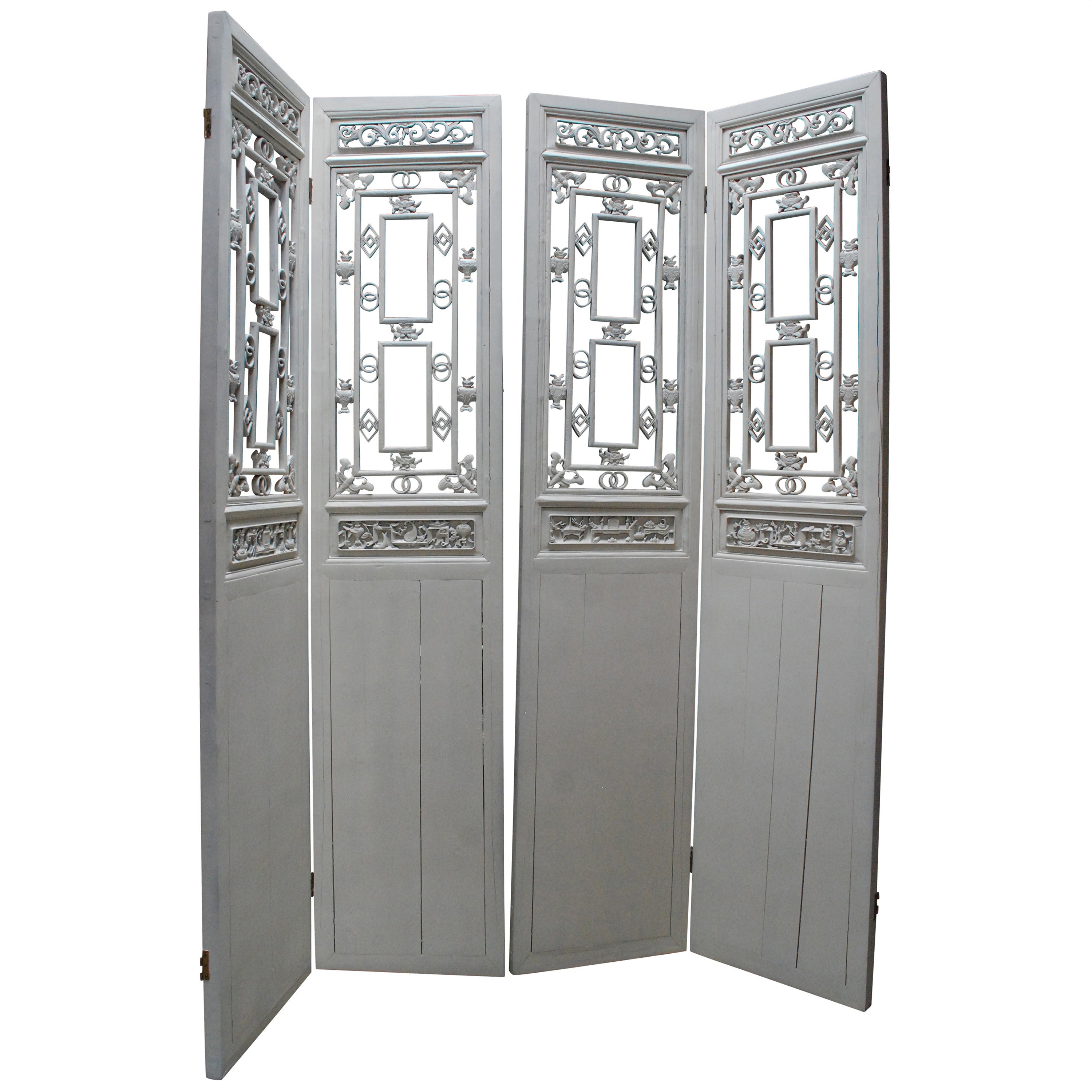 Late 18th Century Chinese Export Sang De Boef Lacquer Screen For Sale 