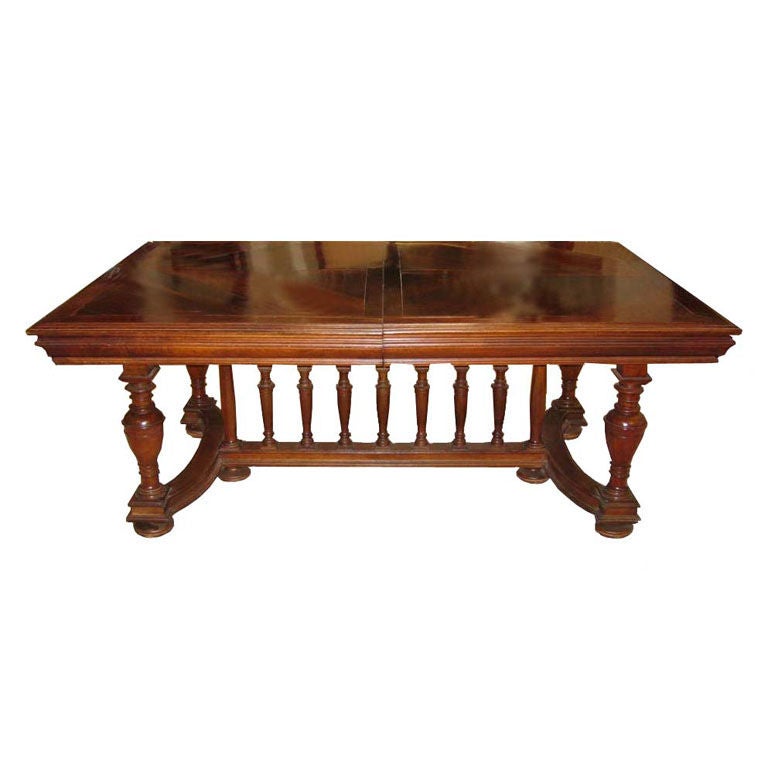 French Spindle Base Dining Table for 24