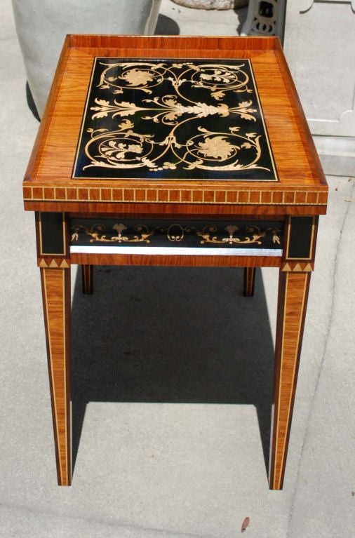Contemporary Louis XVI Style Inlaid Tray Table