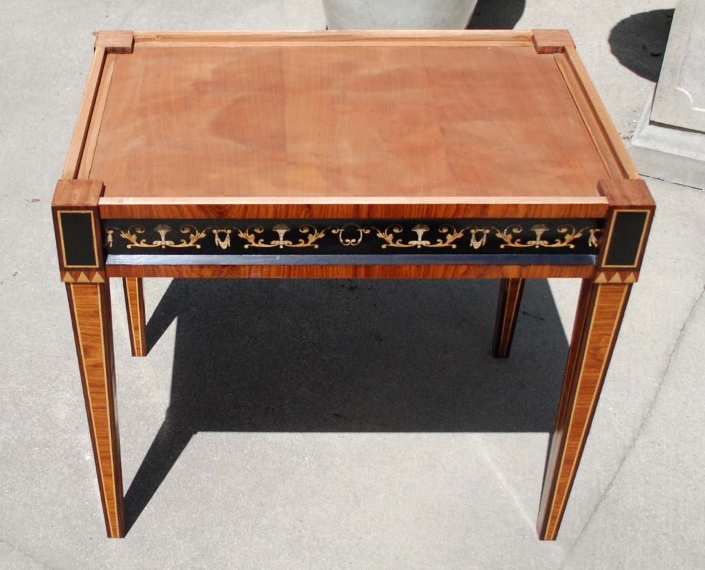 Louis XVI Style Inlaid Tray Table 1