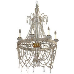 Antique Neoclassic Crystal Chandelier, 19th c