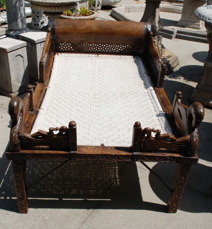 Teak 19th Century Indian Carved Bed