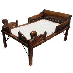Antique 19th Century Indian Carved Bed