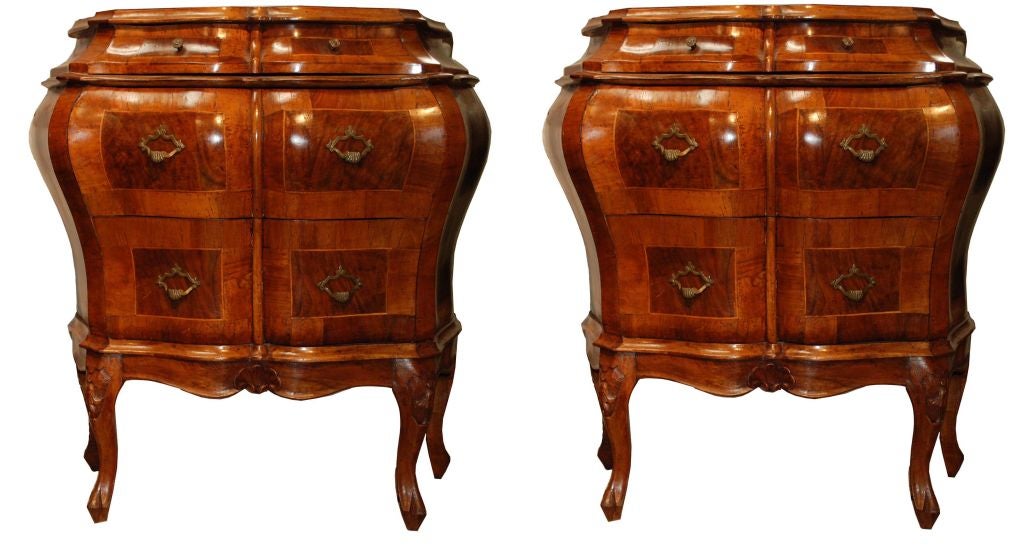 Italian “Rococo” style Petite Bombay Chests, Circa 1930
