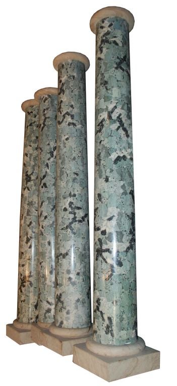 Set of four French Pillars, 20th century