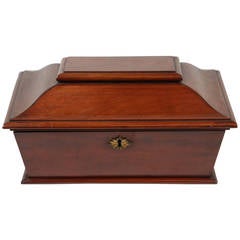 English Mahogany Tea Caddy 8