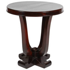 Round Rosewood Art Deco Table