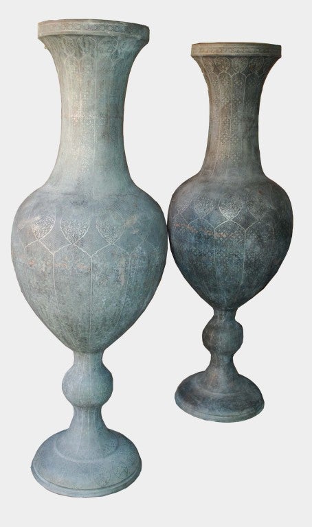Tall Persian Urns, 20th Century