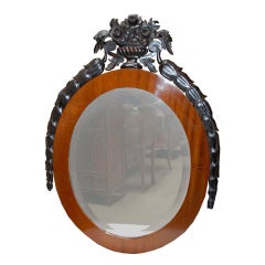 Danish Carved Mirror, Dated 1909