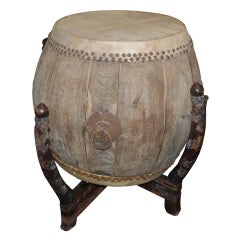 Antique Chinese Ancient Drum, 17th – 18th Century