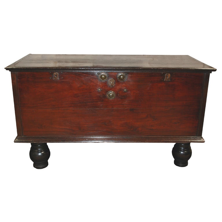 Mid 19th Century British Colonial Large Trunk